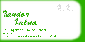 nandor kalna business card